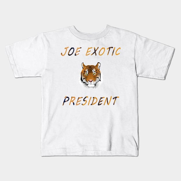 joe exotic Tiger Kids T-Shirt by Halmoswi